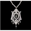 Image 1 : 14KT White Gold 2.13ctw Diamond Necklace