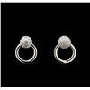 Image 1 : 0.11ctw Diamond Earrings - 14KT White Gold