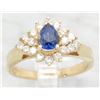 Image 6 : 0.92ct Sapphire and Diamond Ring - 14KT Yellow Gold