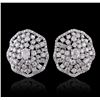 Image 2 : 14KT White Gold 4.43ctw Diamond Earrings