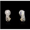Image 1 : 10KT Yellow Gold 0.50ctw Diamond Earrings