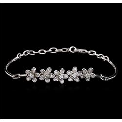 0.69ctw Diamond Bracelet - 14KT White Gold