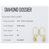 Image 7 : GIA Certified 1.17ctw Diamond Earrings - 14K Yellow Gold