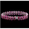 Image 2 : 24.30ctw Ruby Bracelet - Silver