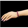 Image 4 : 24.30ctw Ruby Bracelet - Silver