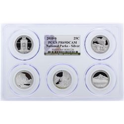 2010-S PCGS PR69DCAM Quarter Dollar National Parks Silver Bullion Coin Set