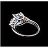 Image 3 : 3.00ct Aquamarine and Diamond Ring - 14KT White Gold
