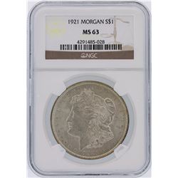1921 NGC MS63 Morgan Silver Dollar