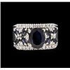 Image 3 : 14KT White Gold 3.26ctw Sapphire and Diamond Ring