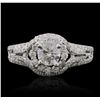 Image 1 : 14KT White Gold 1.17ctw Diamond Ring