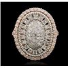 Image 2 : 14KT Rose Gold 1.43ctw Diamond Ring