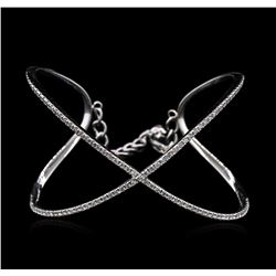 1.50ctw Diamond Bangle Bracelet - 14KT White Gold