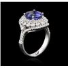 Image 3 : 14KT White Gold 3.40ct Tanzanite and Diamond Ring