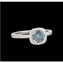 1.12ctw Blue Diamond Ring - 14KT White Gold