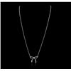 Image 2 : 14KT White Gold Bow Necklace