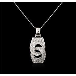 14KT White Gold 0.83ctw Diamond Pendant With Chain