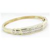 Image 2 : 2.10ctw Diamond Bangle Bracelet - 14KT Yellow Gold