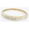 Image 7 : 2.10ctw Diamond Bangle Bracelet - 14KT Yellow Gold