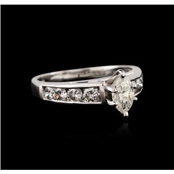 Platinum 0.99ctw Diamond Ring