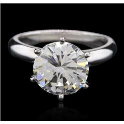 GIA Cert 3.03ct VVS-1 Diamond Solitaire Ring - Platinum