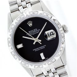 Rolex Stainless Steel Diamond DateJust Men's Watch