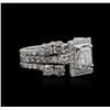 Image 1 : Platinum 4.01ctw Diamond Ring