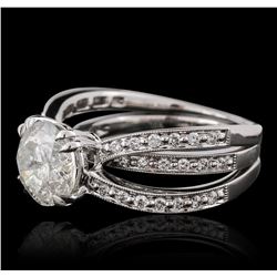 18KT White Gold 3.66ctw Diamond Ring Wedding Set