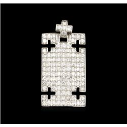 4.02ctw Diamond Pendant - 18KT White Gold