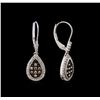 Image 4 : 10KT White Gold 0.50ctw Diamond Earrings