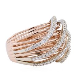 14KT Rose Gold 0.64ctw Diamond Ring