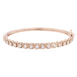 14KT Rose Gold 1.70ctw Diamond Bangle Bracelet