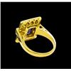 Image 3 : 2.94ct Tanzanite and Diamond Ring - 18KT Yellow Gold