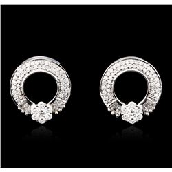 18KT White Gold 1.58ctw Diamond Earrings