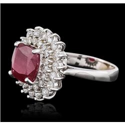 18KT White Gold 4.68ct Ruby and Diamond Ring