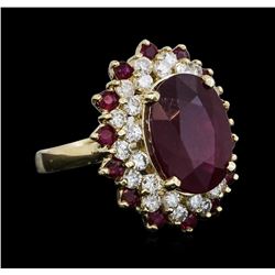 14KT Yellow Gold 12.78ctw Ruby and Diamond Ring