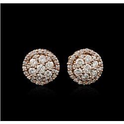 14KT Two-Tone Gold 1.31ctw Diamond Earrings