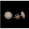 Image 2 : 14KT Two-Tone Gold 1.31ctw Diamond Earrings