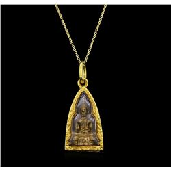 22KT Yellow Gold Religious Pendant With Chain