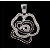 Image 1 : 14KT White Gold 0.23ctw Diamond Pendant