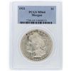 Image 1 : 1921 PCGS MS64 Morgan Silver Dollar