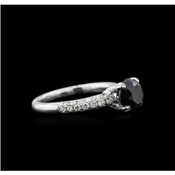 1.97ctw Black Diamond Ring - 18KT White Gold