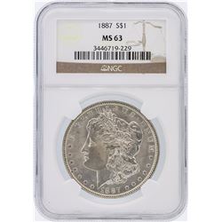 1887 NGC MS63 Morgan Silver Dollar