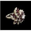 Image 1 : 3.20ctw Ruby and Diamond Ring - 14KT Two-Tone Gold