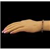 Image 4 : 12.20ctw Multi-Color Sapphire and Diamond Bracelet - 14KT White Gold