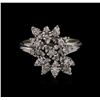 Image 2 : 14KT White Gold 0.95ctw Diamond Ring