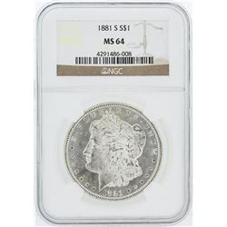1881-S NGC MS64 Morgan Silver Dollar