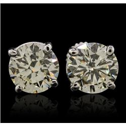 14KT White Gold 4.37ctw Diamond Stud Earrings