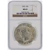 Image 1 : 1922 NGC MS63 Peace Silver Dollar