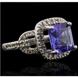 14KT White Gold 3.91ct Tanzanite and Diamond Ring