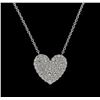 Image 1 : Tiffany & Co. 0.56ctw Diamond Pendant With Chain - 18KT White Gold
